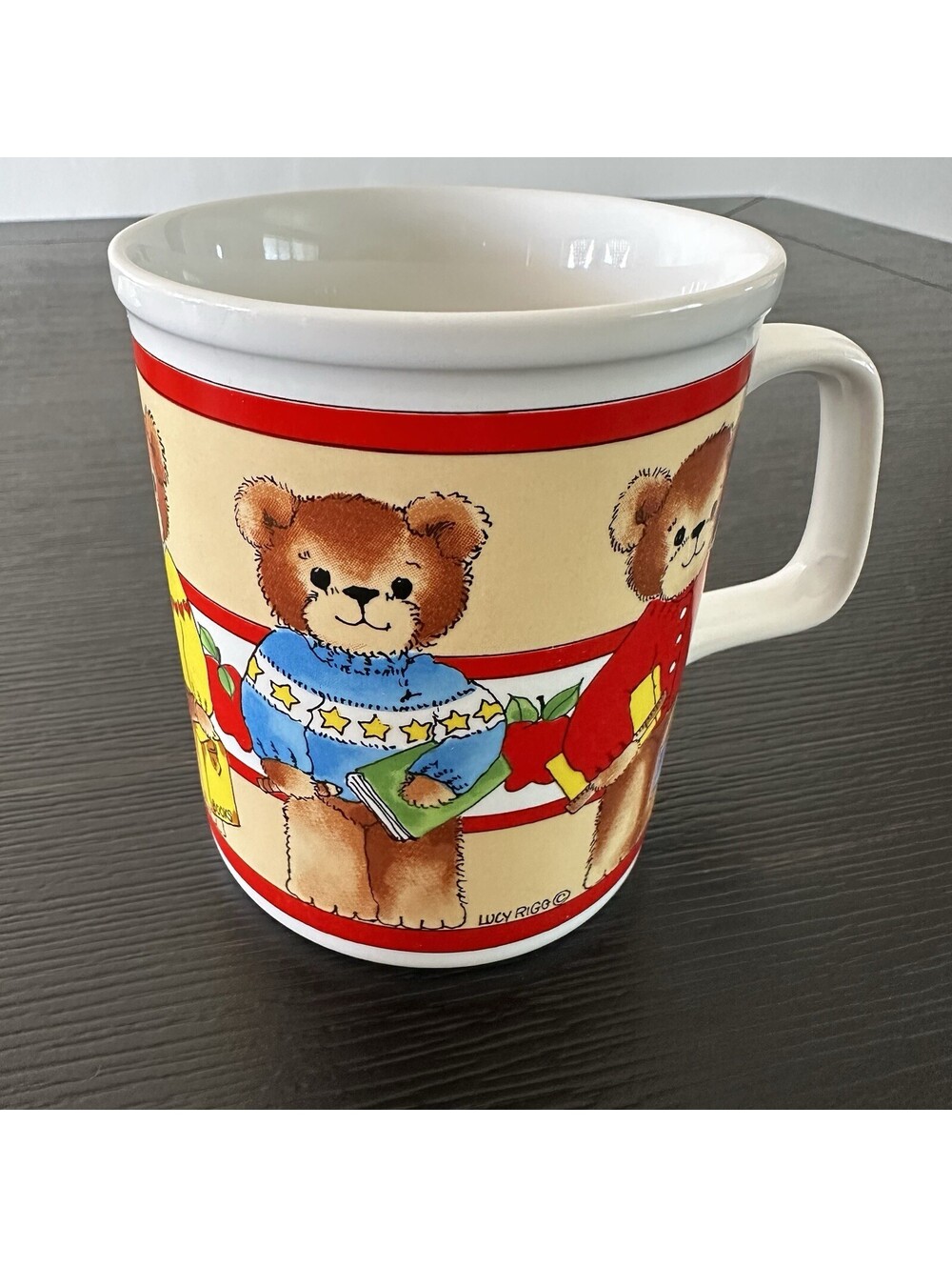 Vintage 1982 Lucy Rigg Teddy Bears School Mug Back To School VGC